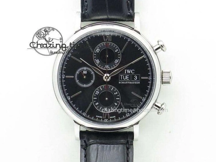 MIROTIME 0102 Portofino IW458101 SS MK 1:1 Best Edition Blue Dial On Blue Leather Strap MIYOTA MoistureWicking 7168